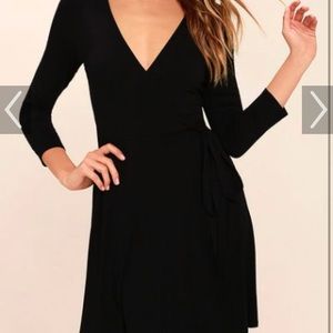 Lulus black wrap dress